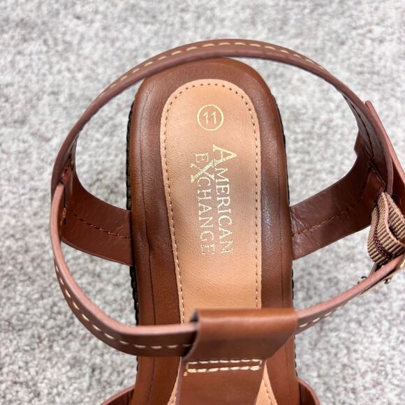 New! Beautiful Armani Exchange brown platform sandal size 11 - Picture 5 of 9